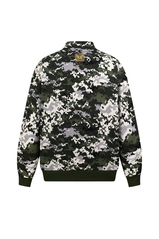 Адаптивний утеплений бомбер з рукавами на блискавках – піксель