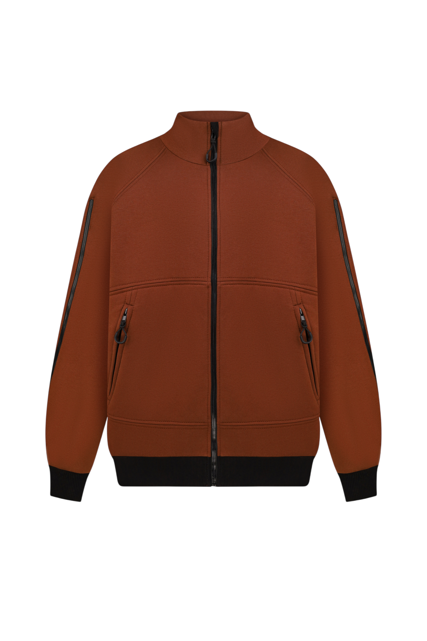 Insulated Adaptive Bomber with Zippered Sleeves – brown