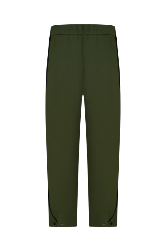 Адаптивні утеплені штани з холошами на блискавках – хакі