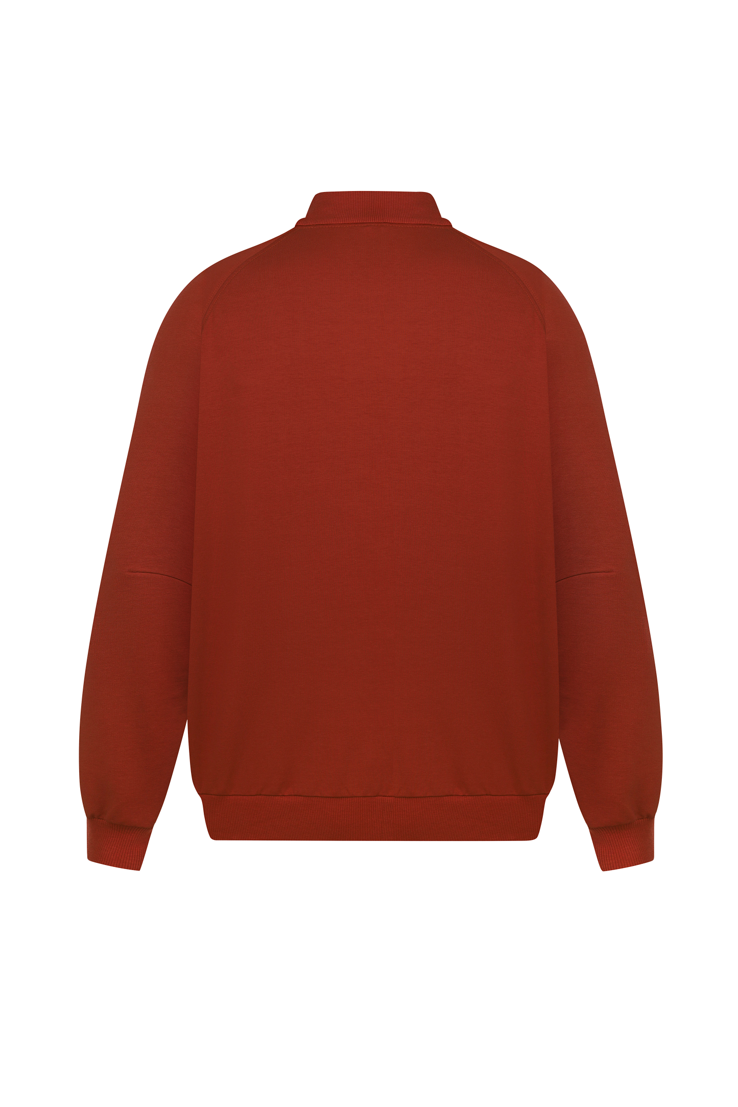 Bomber with zippered sleeves terracotta