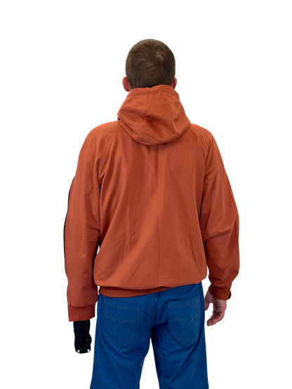 Adaptive Hoodie with Zippered Sleeves - Terracotta