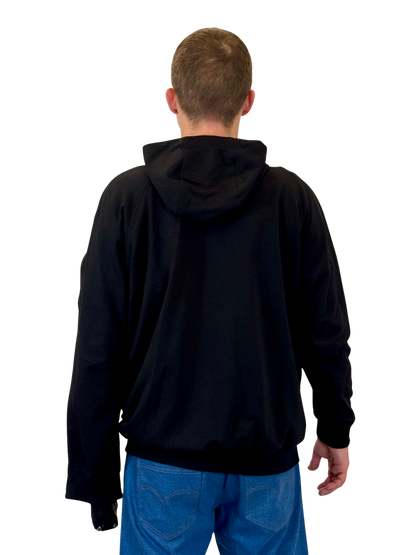 Adaptive Hoodie with Zippered Sleeves - black