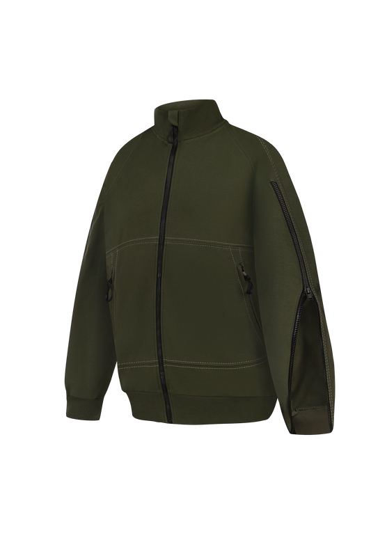 Куртка адаптивна з рукавами на блискавках хакі