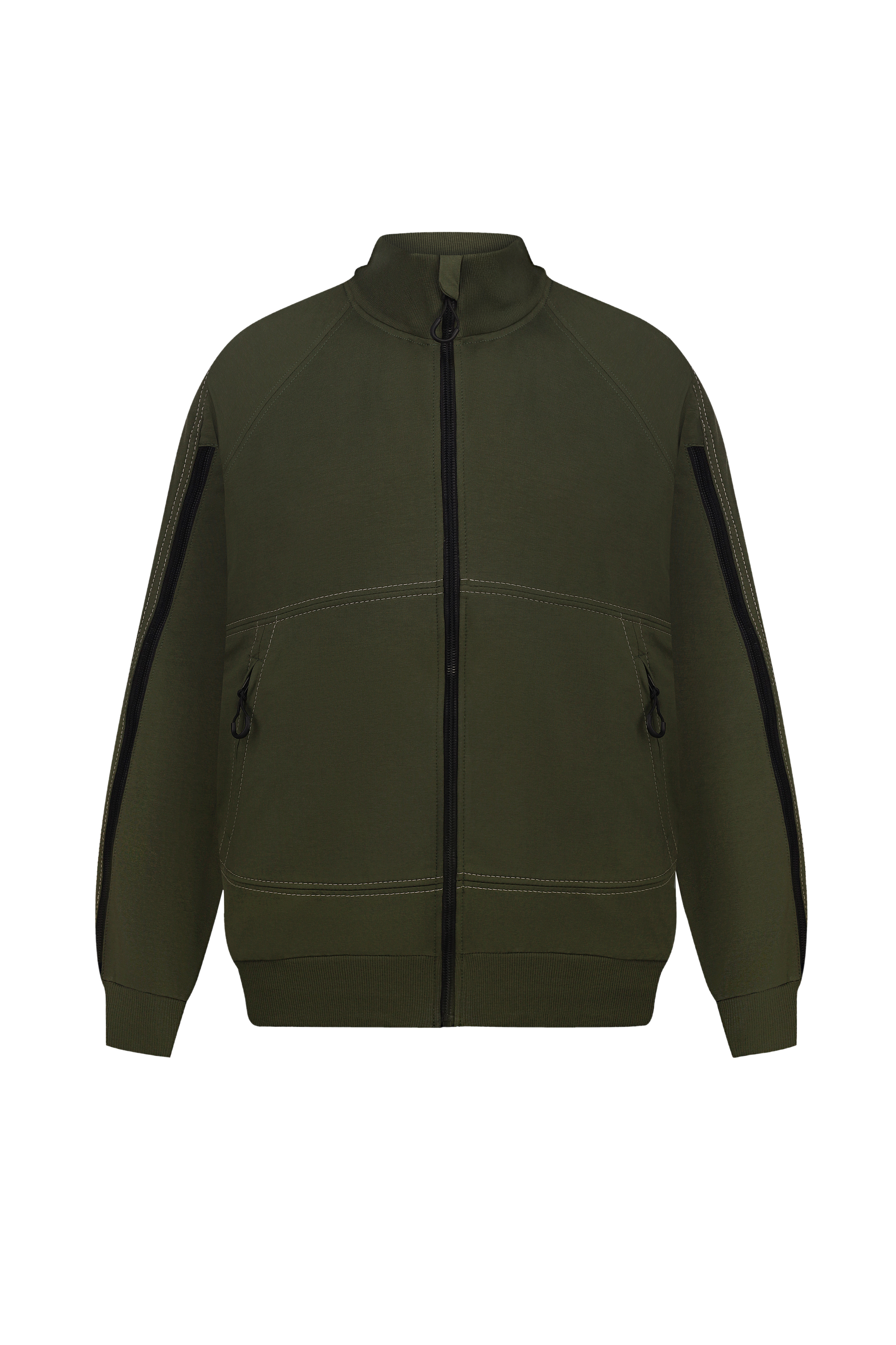 Адаптивна інклюзивна куртка BOREVER — бомбер з блискавками на рукавах