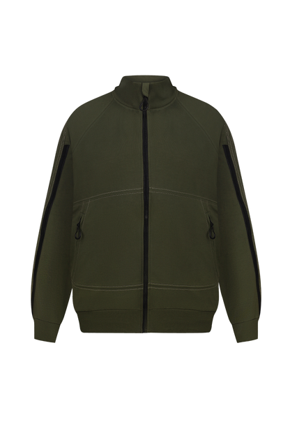 Адаптивна інклюзивна куртка BOREVER — бомбер з блискавками на рукавах