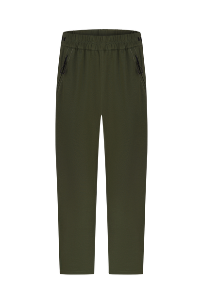 Штани адаптивні з холошами на блискавках хакі