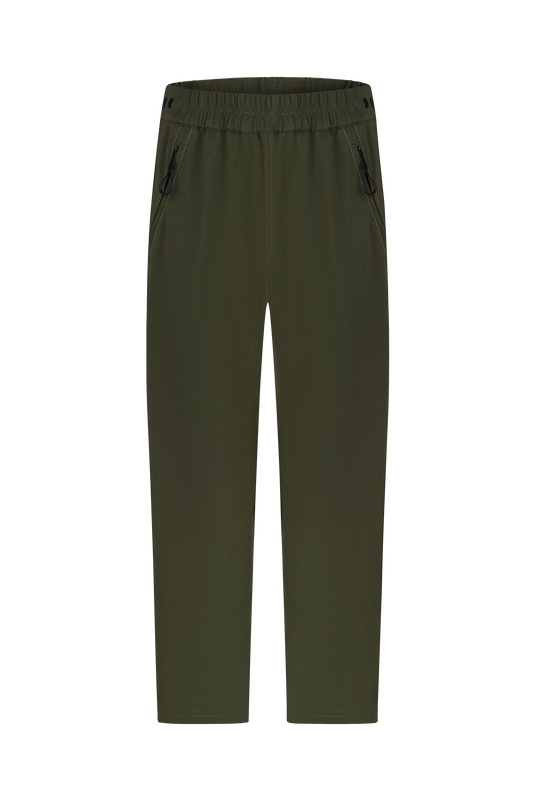 Штани адаптивні з холошами на блискавках хакі