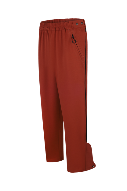 Костюм з блискавками на рукавах та холошах теракотовий