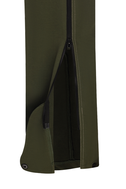 Штани адаптивні з холошами на блискавках хакі