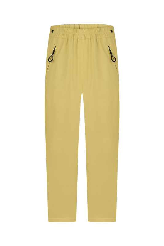 Штани адаптивні з холошами на блискавках жовті