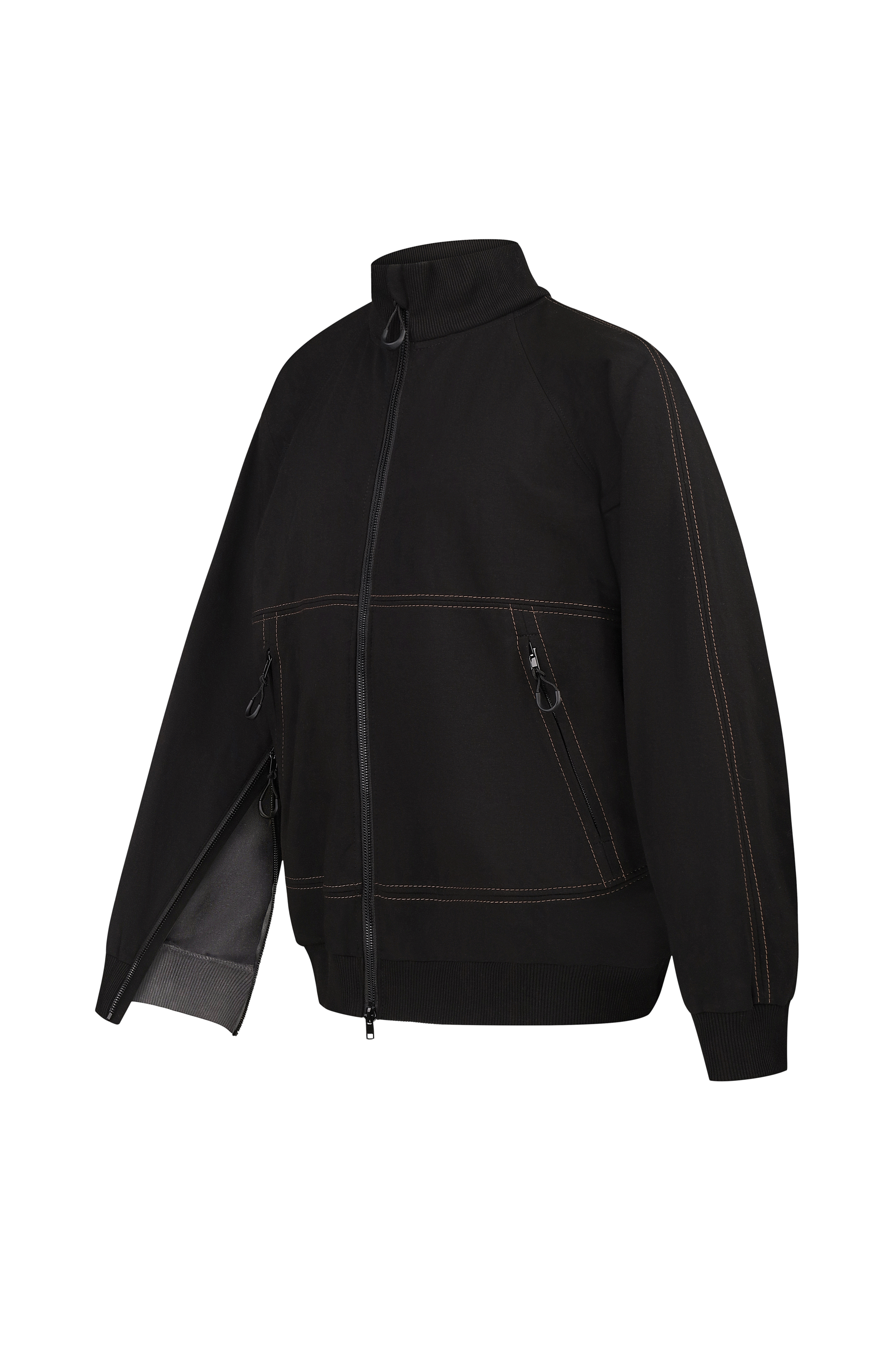 Адаптивна інклюзивна куртка BOREVER — бомбер з блискавками на рукавах